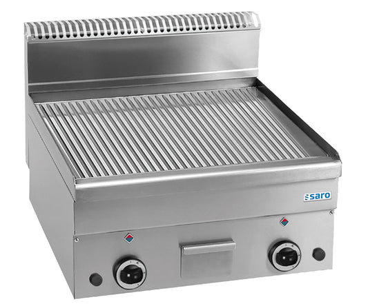 Saro GFT66R gas griddle plate, ribbed surface