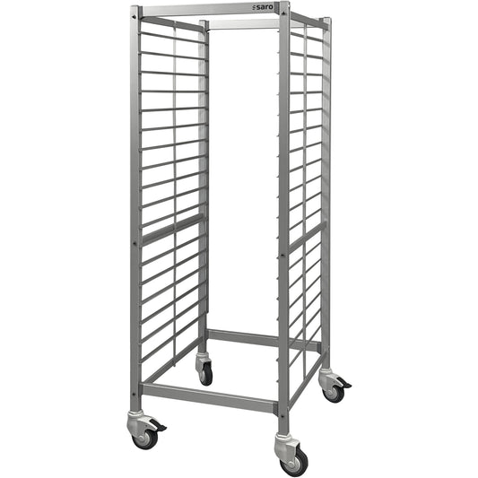 Saro flatpack trolley, aluminium, 18x 2/1 GN