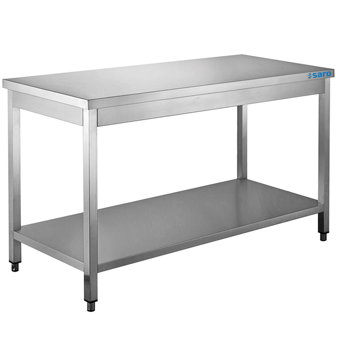 Saro stainless steel table, with under shelf, 1200 x 600 mm