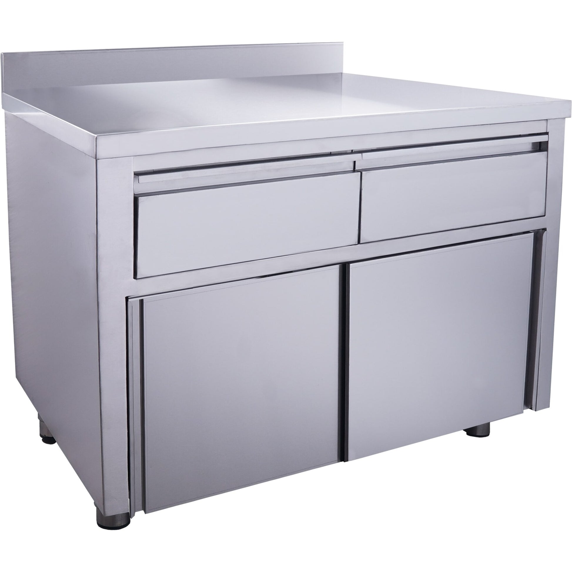 Saro sliding door cabinet, 2 drawers with upstand, 1200 x 700 mm