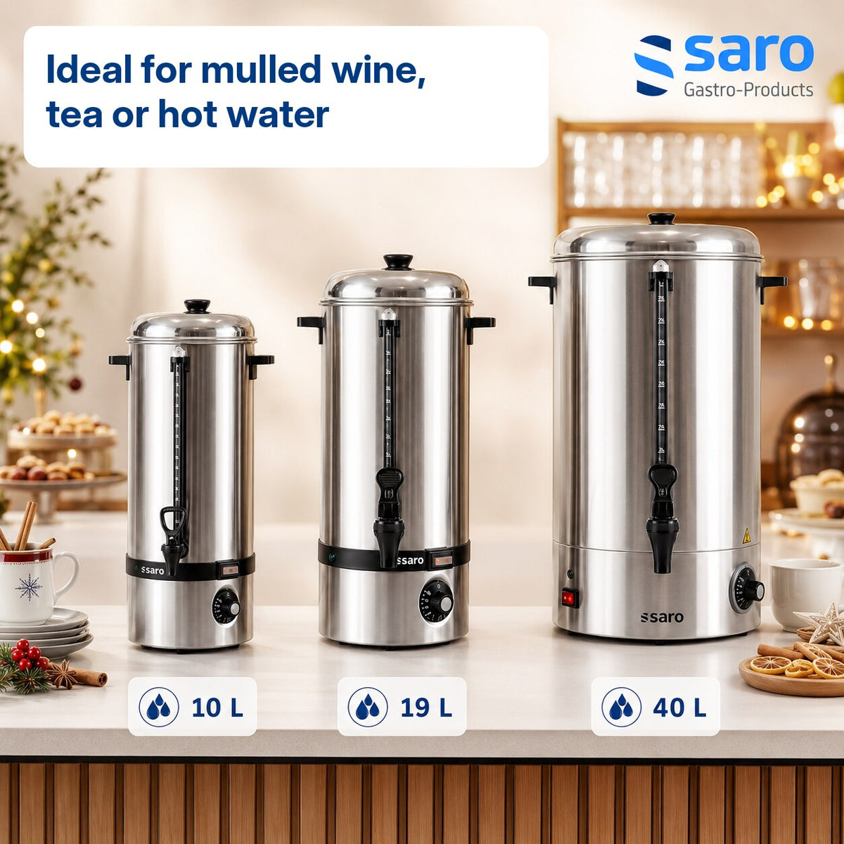 Saro HOT DRINK mulled wine boiler, features