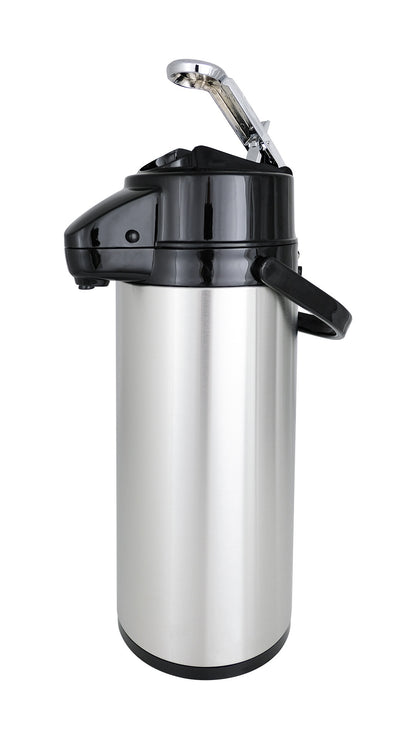 Saro insulated pump jug, glass interior, side view