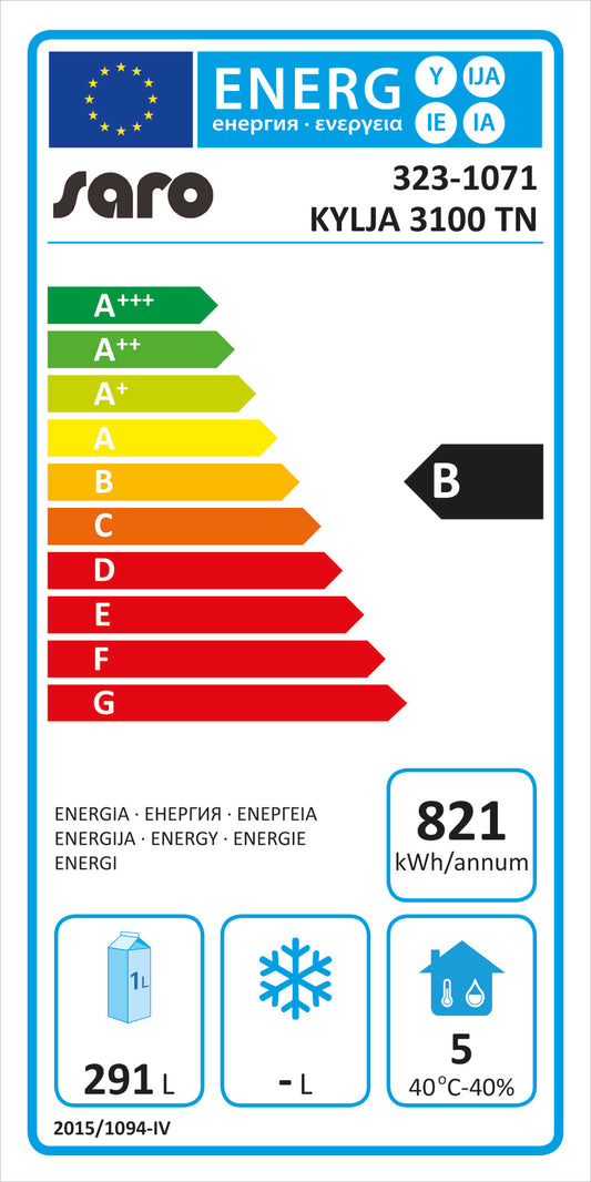 EU energy label, class B