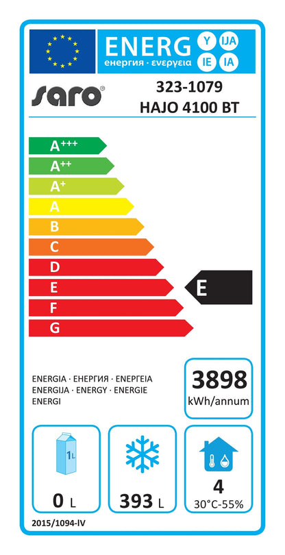 EU energy label, class E