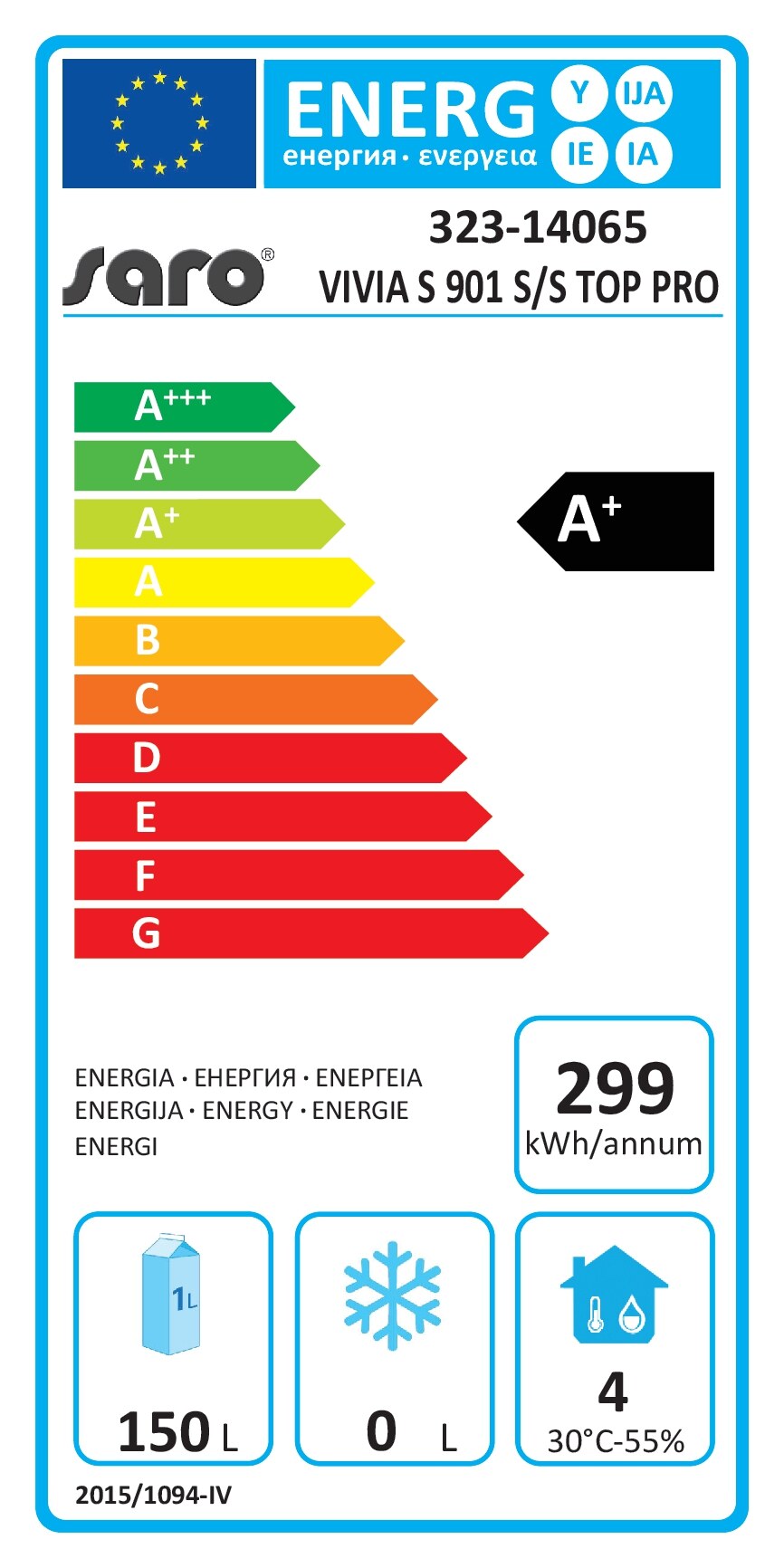 EU energy label, class A+