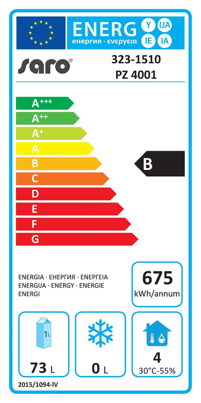 EU energy label, class B