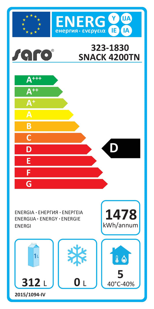EU energy label, class D