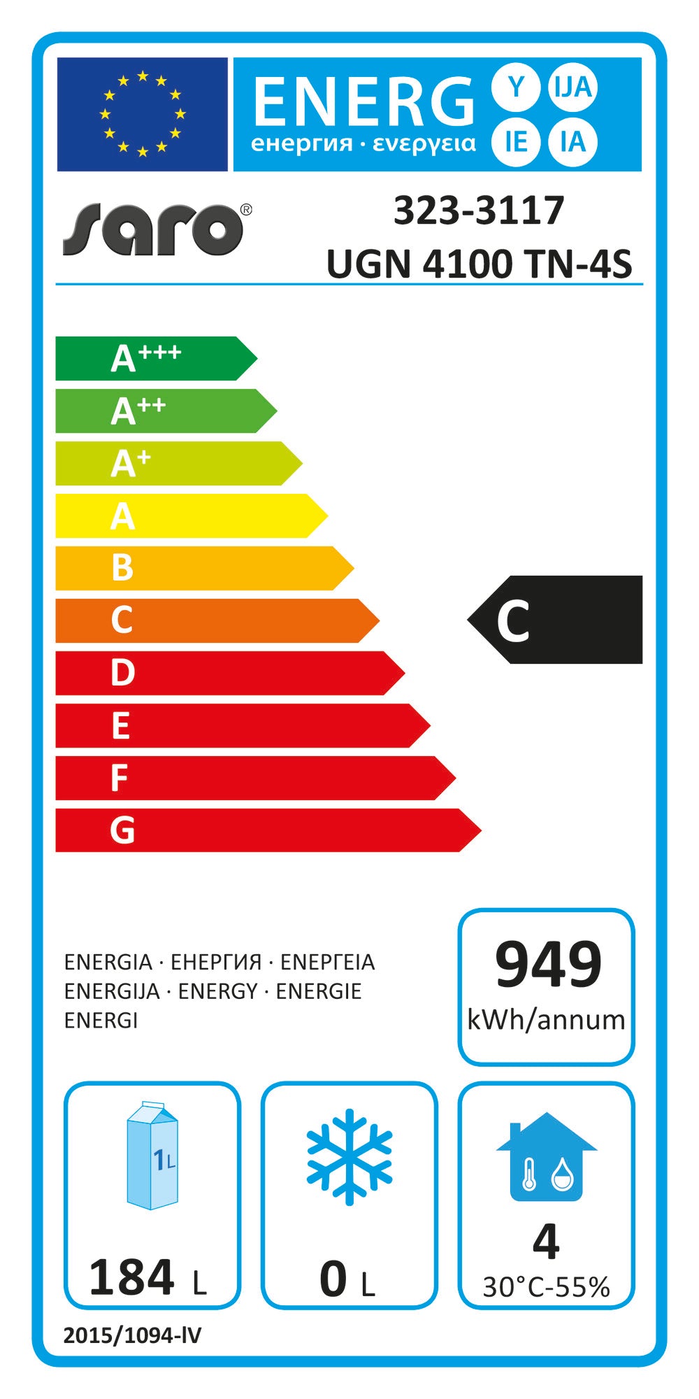 EU energy label, class C