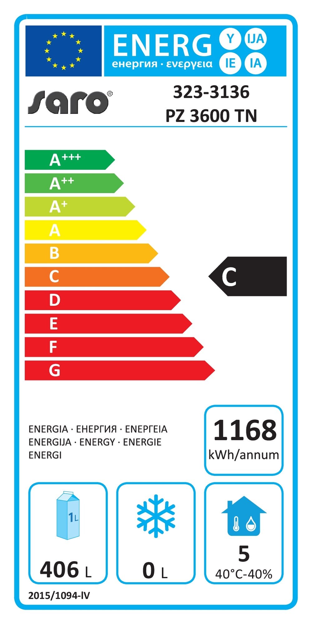 EU energy label, class C