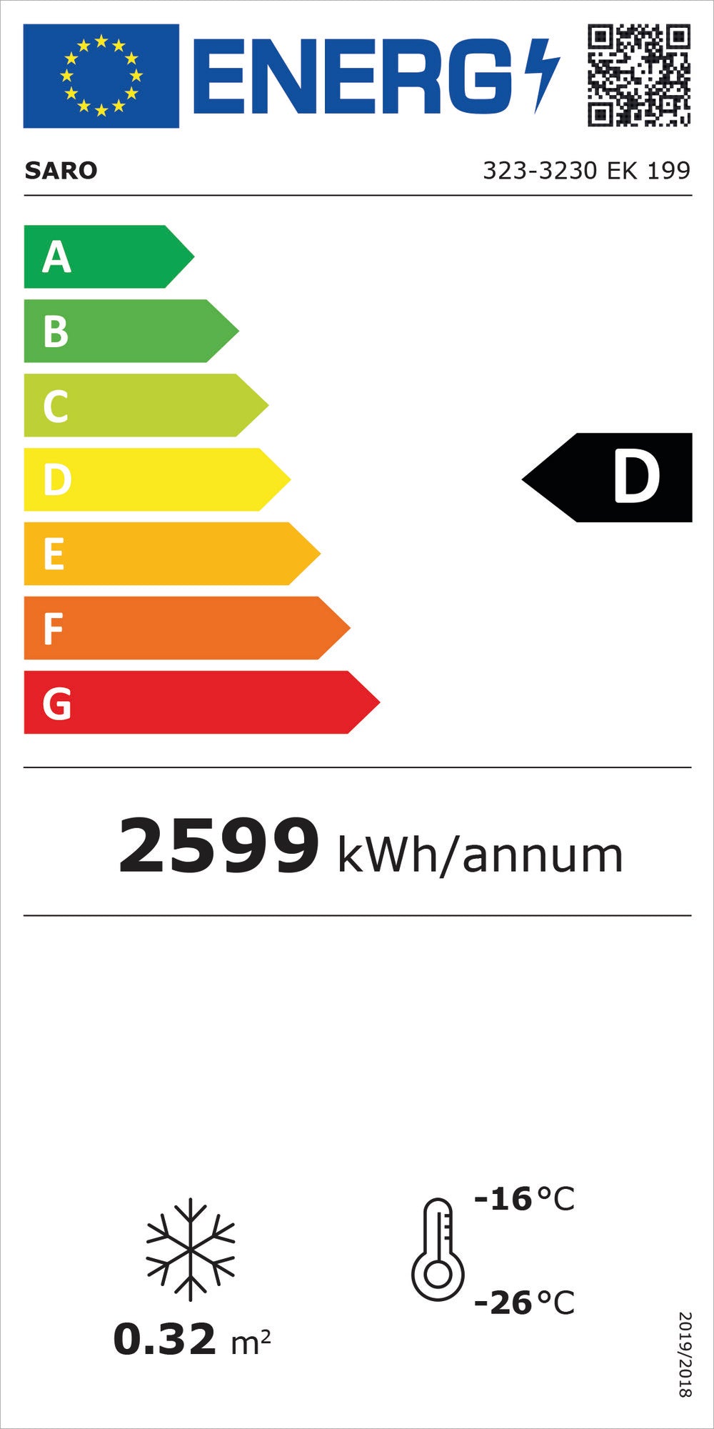 EU energy label, class D