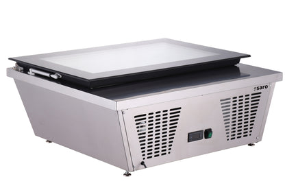 Saro Torino ice cream freezer, glass lid closed