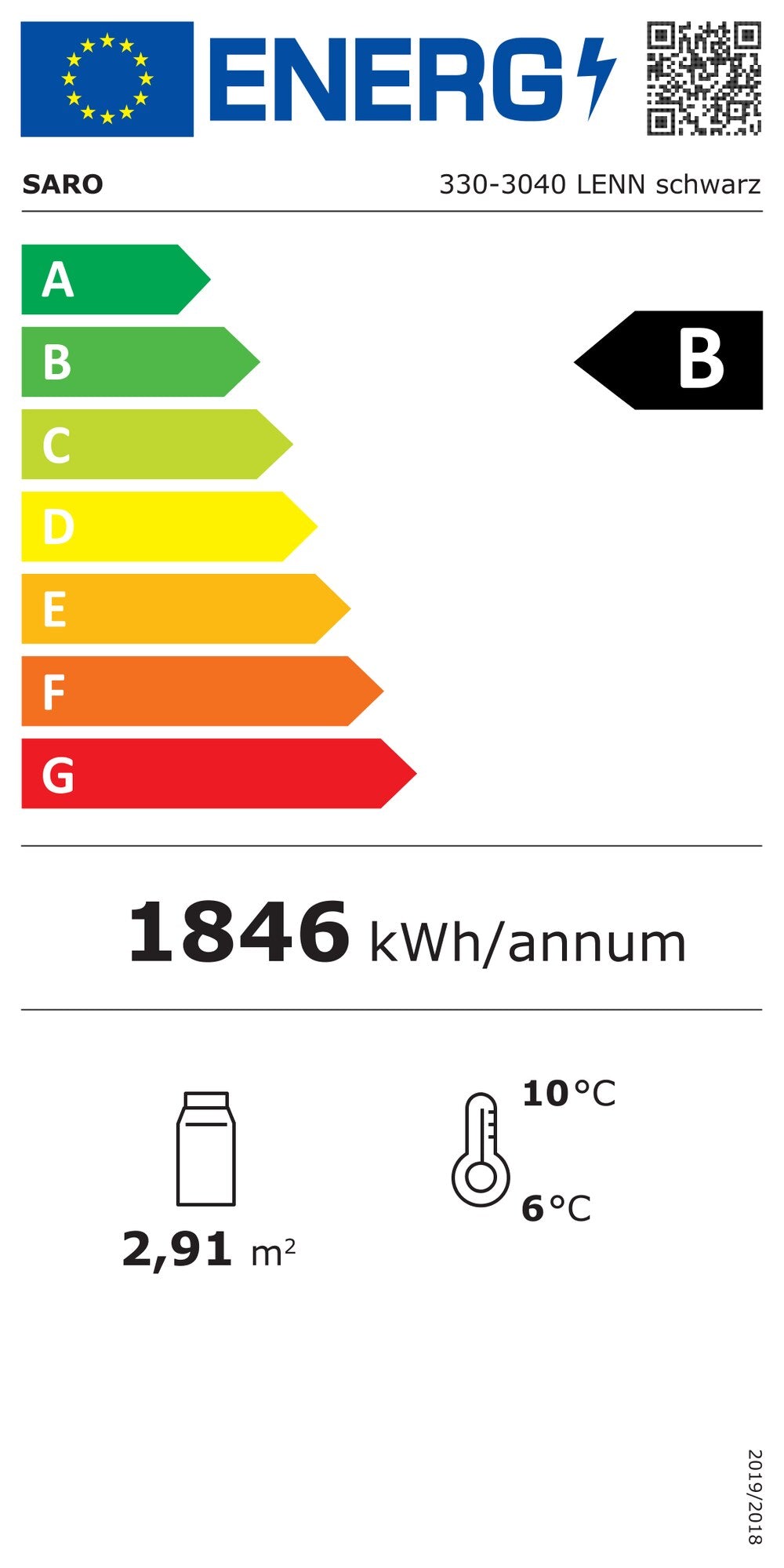EU energy label, class B