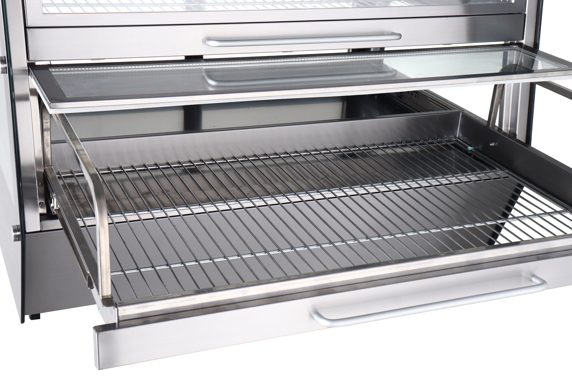 Saro BENNET warming display case, drawers open