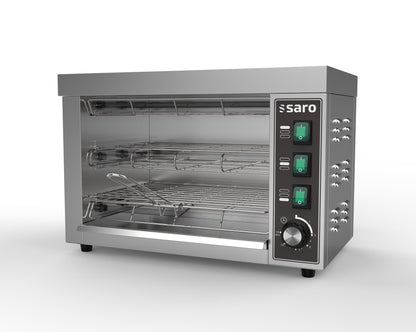 Saro ALIVA double bread toaster, angled interior view