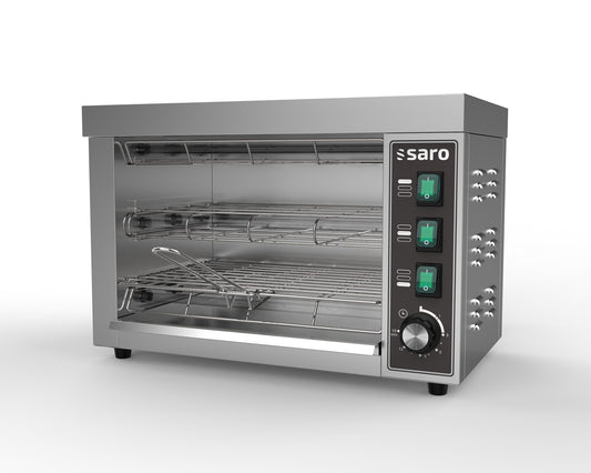 Saro ALIVA double bread toaster, angled interior view