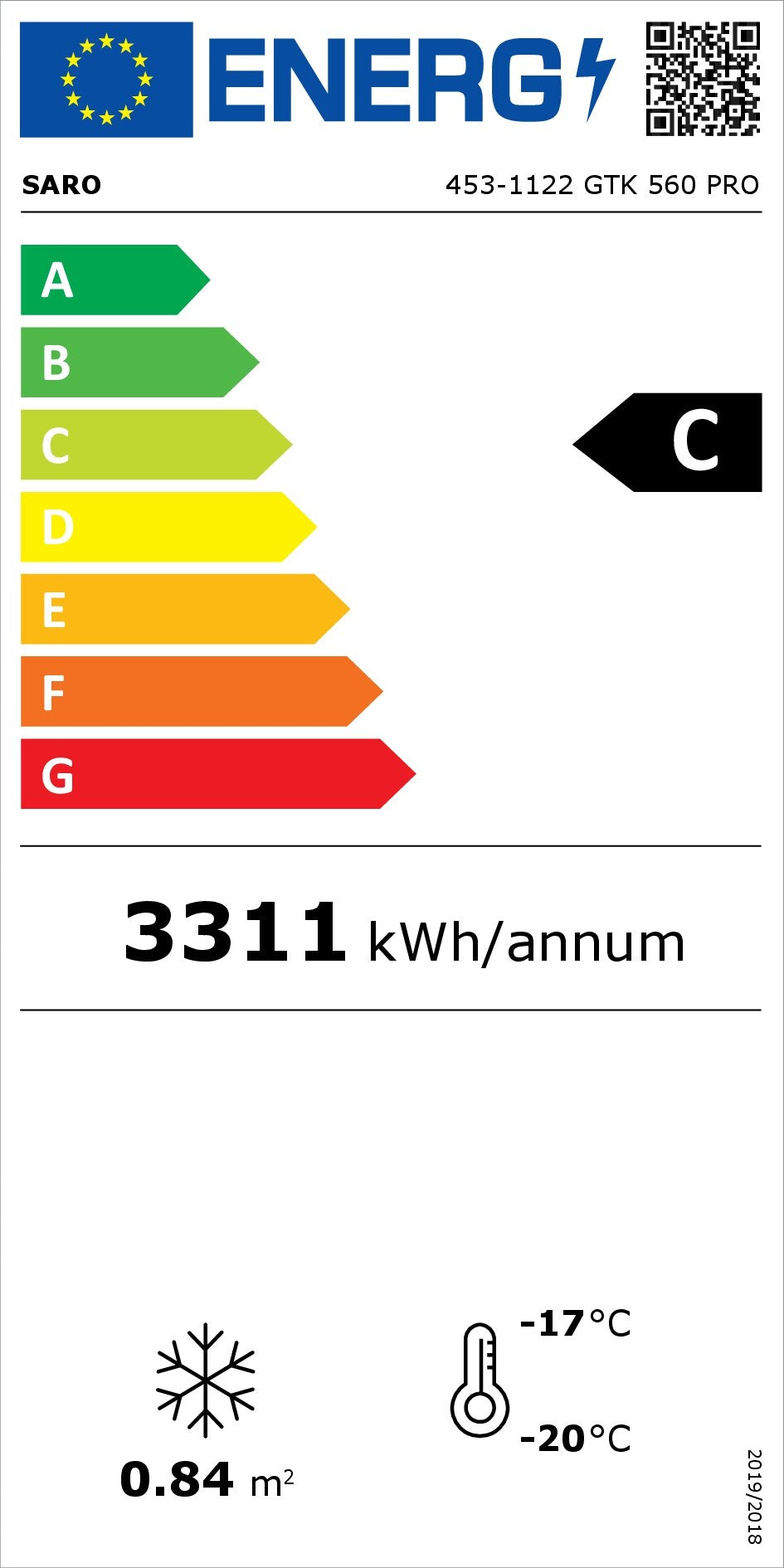 EU energy label, class C