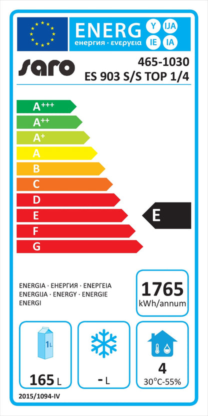 EU energy label, class E