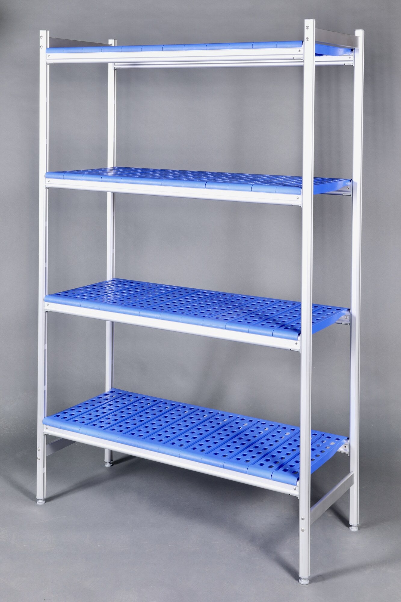 Saro aluminium shelving unit, features