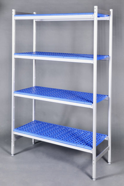 Saro aluminium shelving unit, features