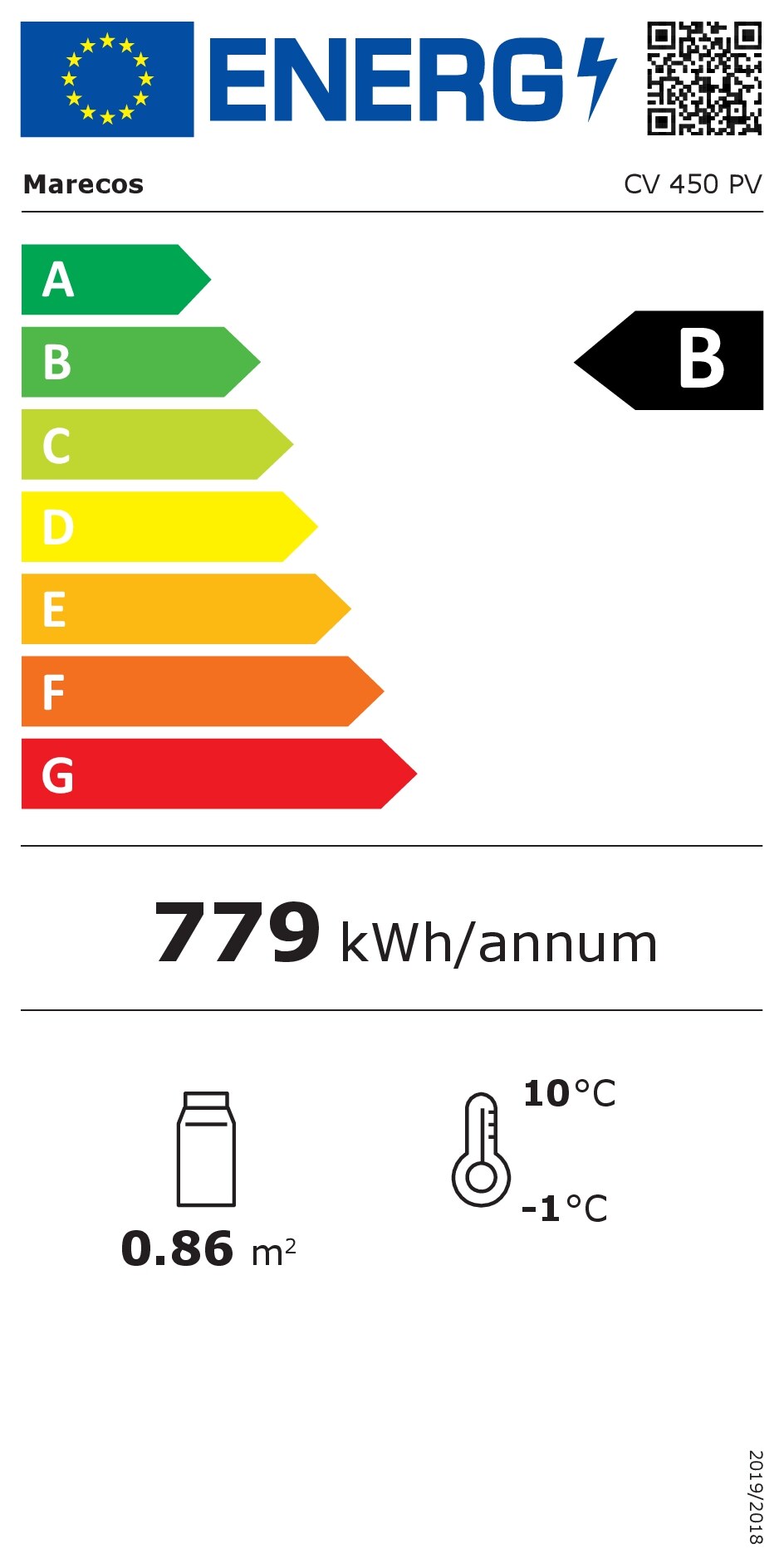 EU energy label, class B