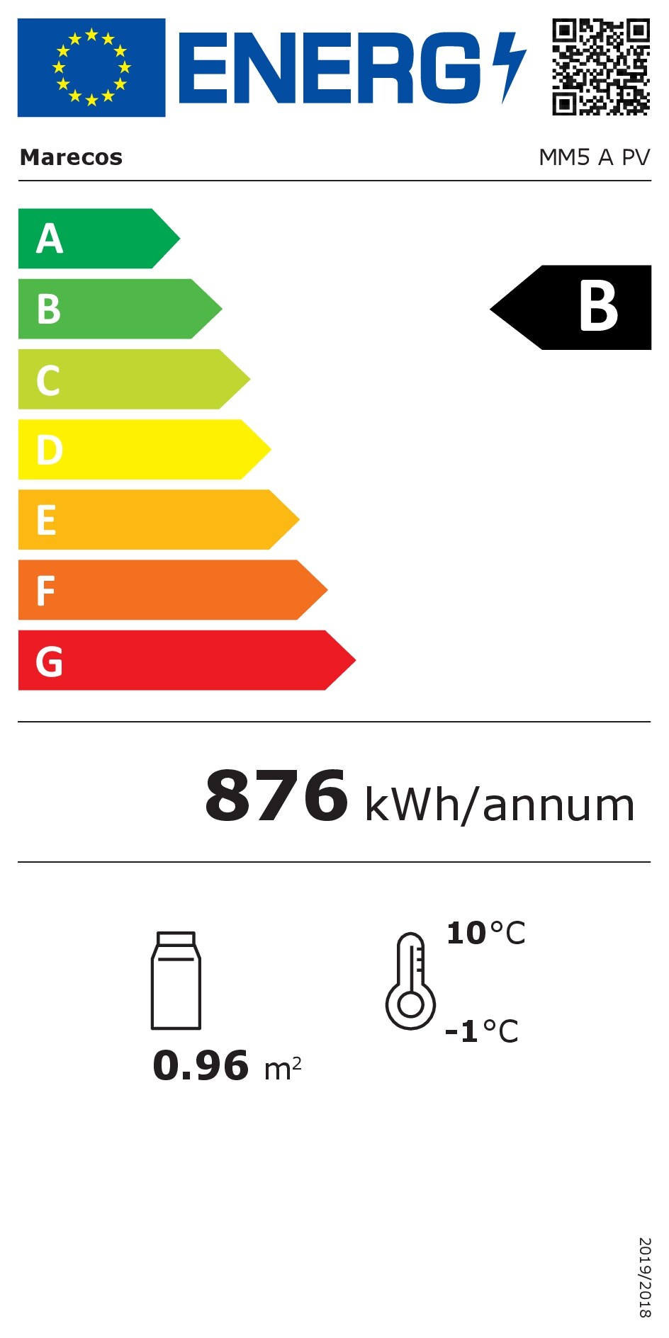 EU energy label, class B