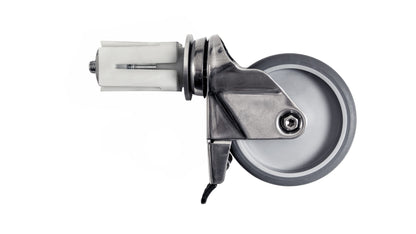 Saro wheel set for tables, braked castor with lock lever