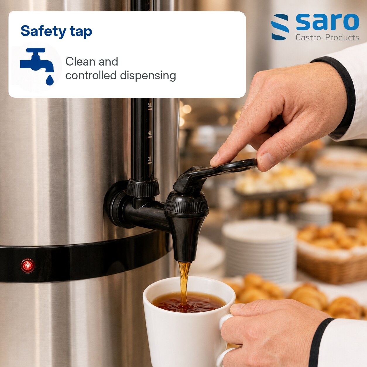 Saro HOT DRINK mulled wine boiler, features