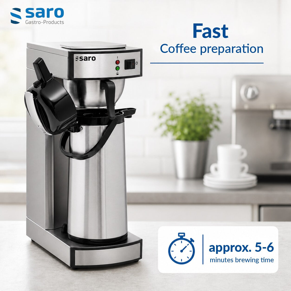 Saro SAROMICA THERMO 24, 5 to 6 minute brewing time