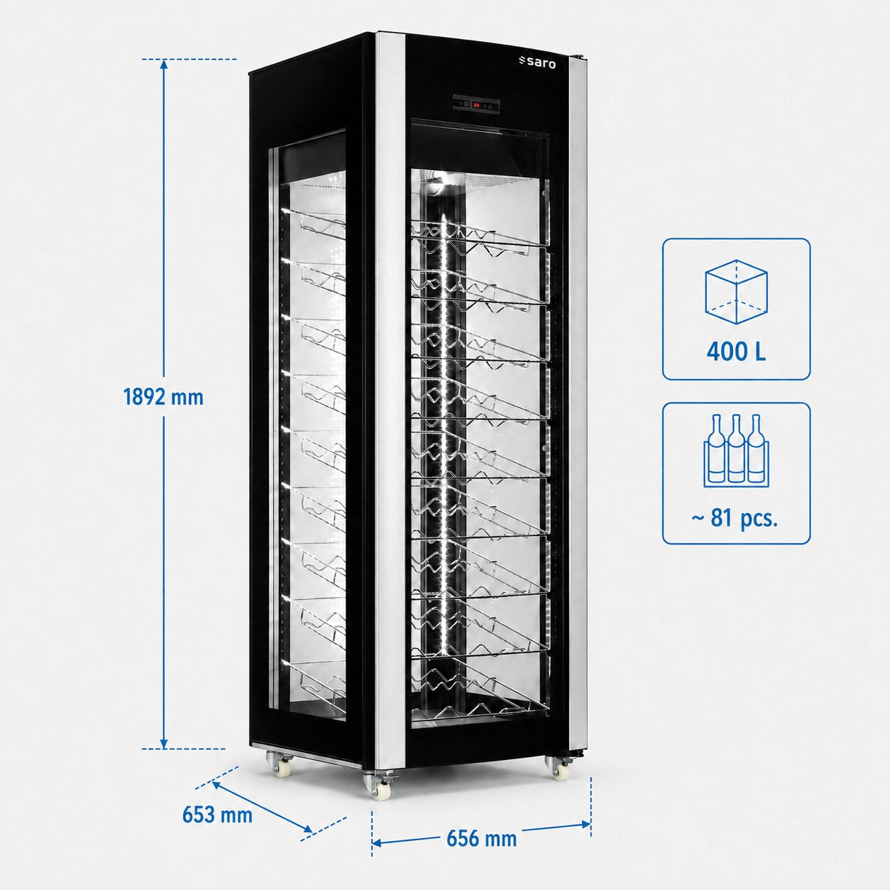 Saro WK 81 wine cooler, features