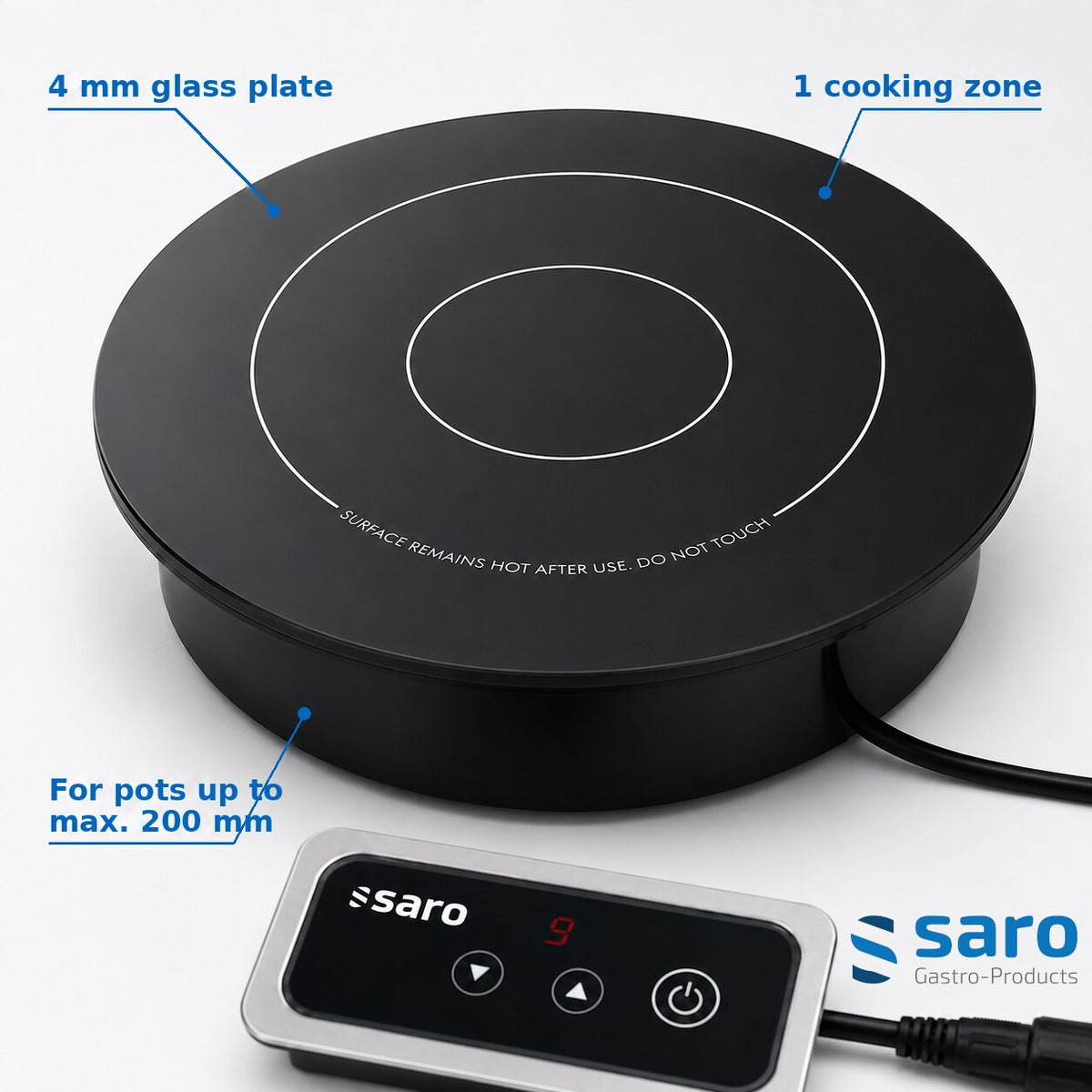 Saro EVA built-in induction plate, features