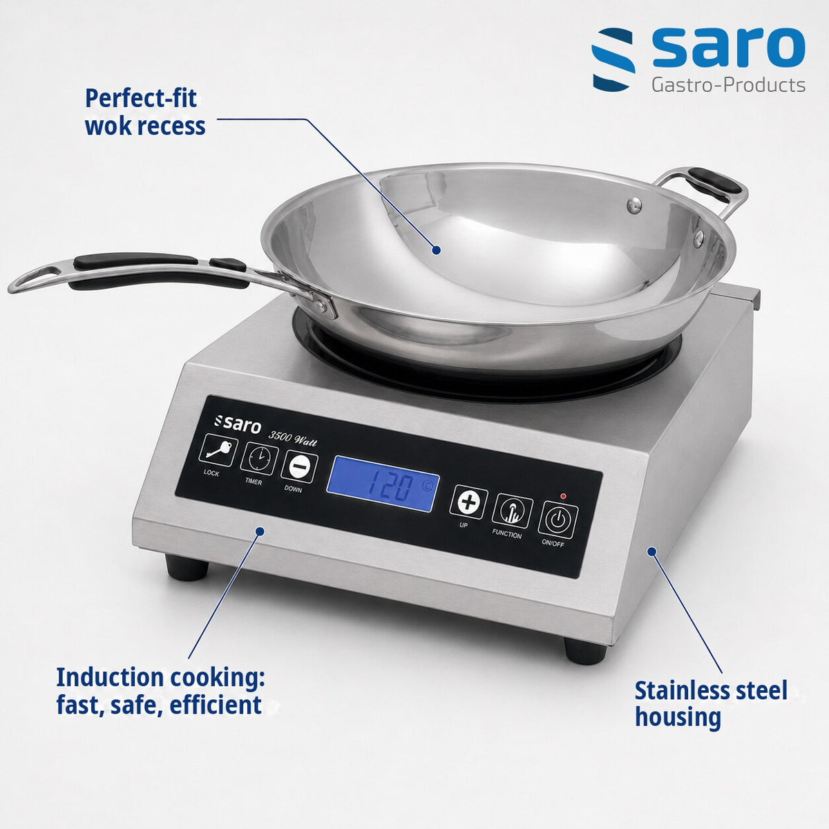 Saro LOUISA wok induction hob, features