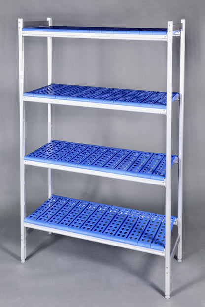 Saro aluminium shelving unit, features