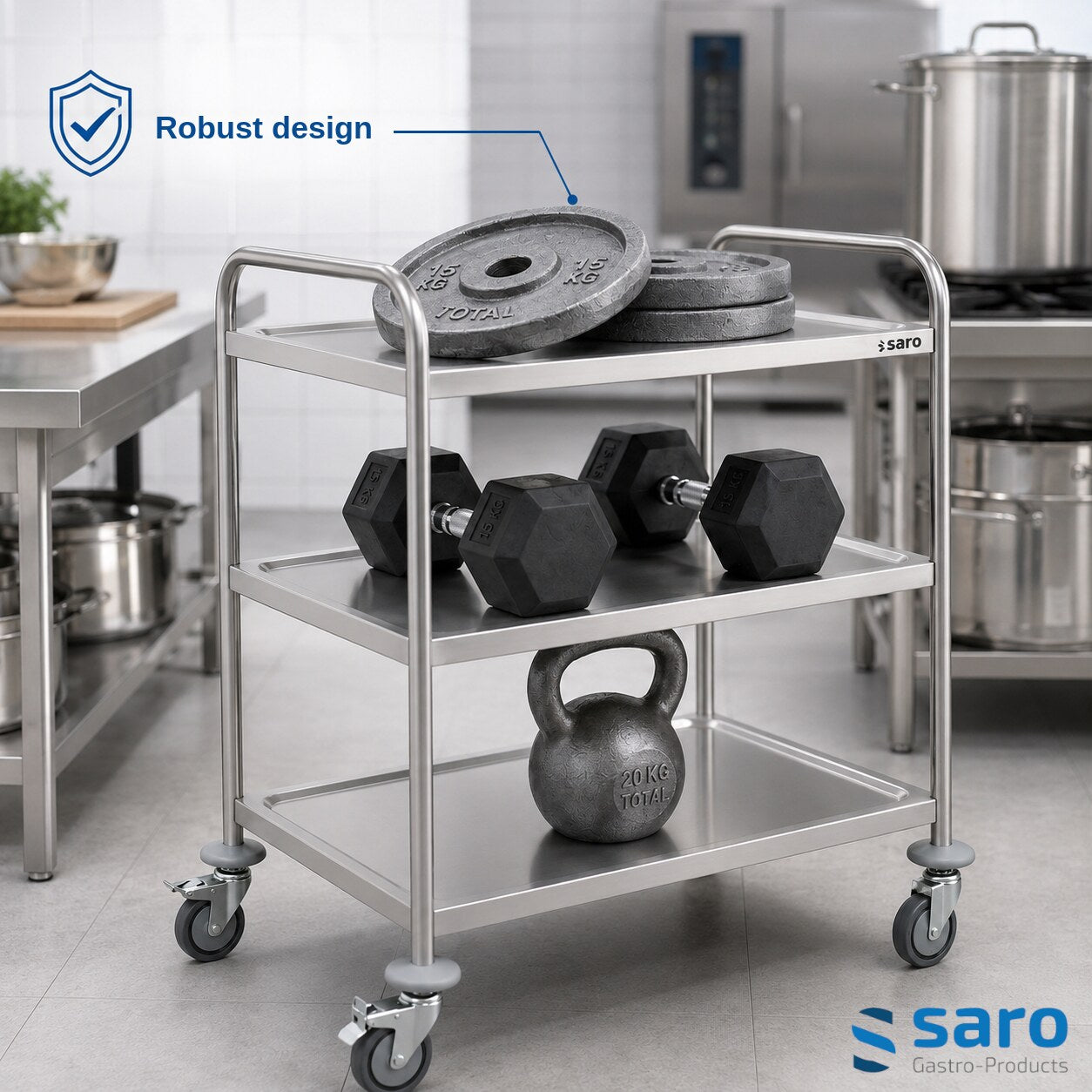 Saro BASTIAN serving trolley, features