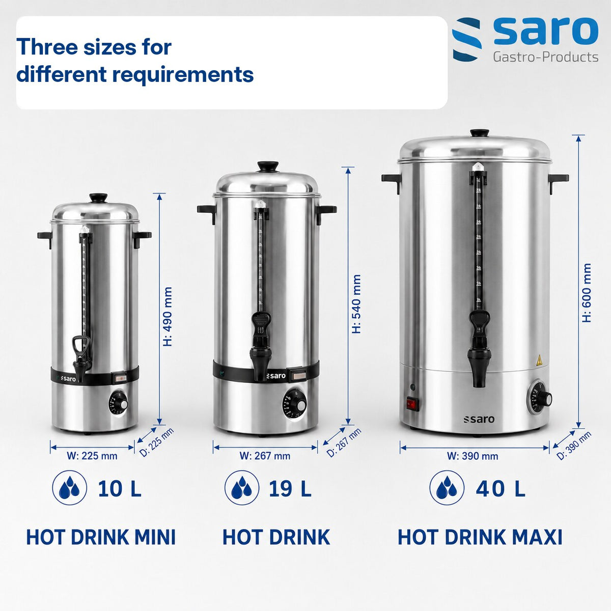 Saro HOT DRINK mulled wine boiler, features