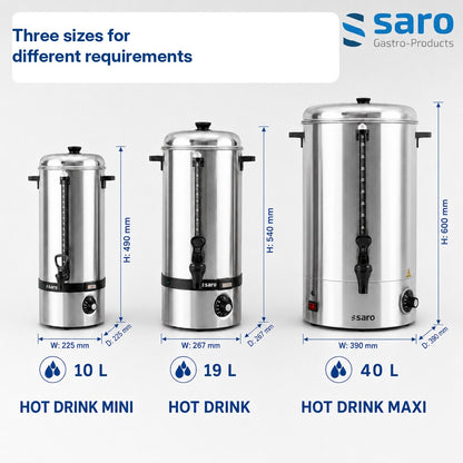 Saro HOT DRINK mulled wine boiler, features