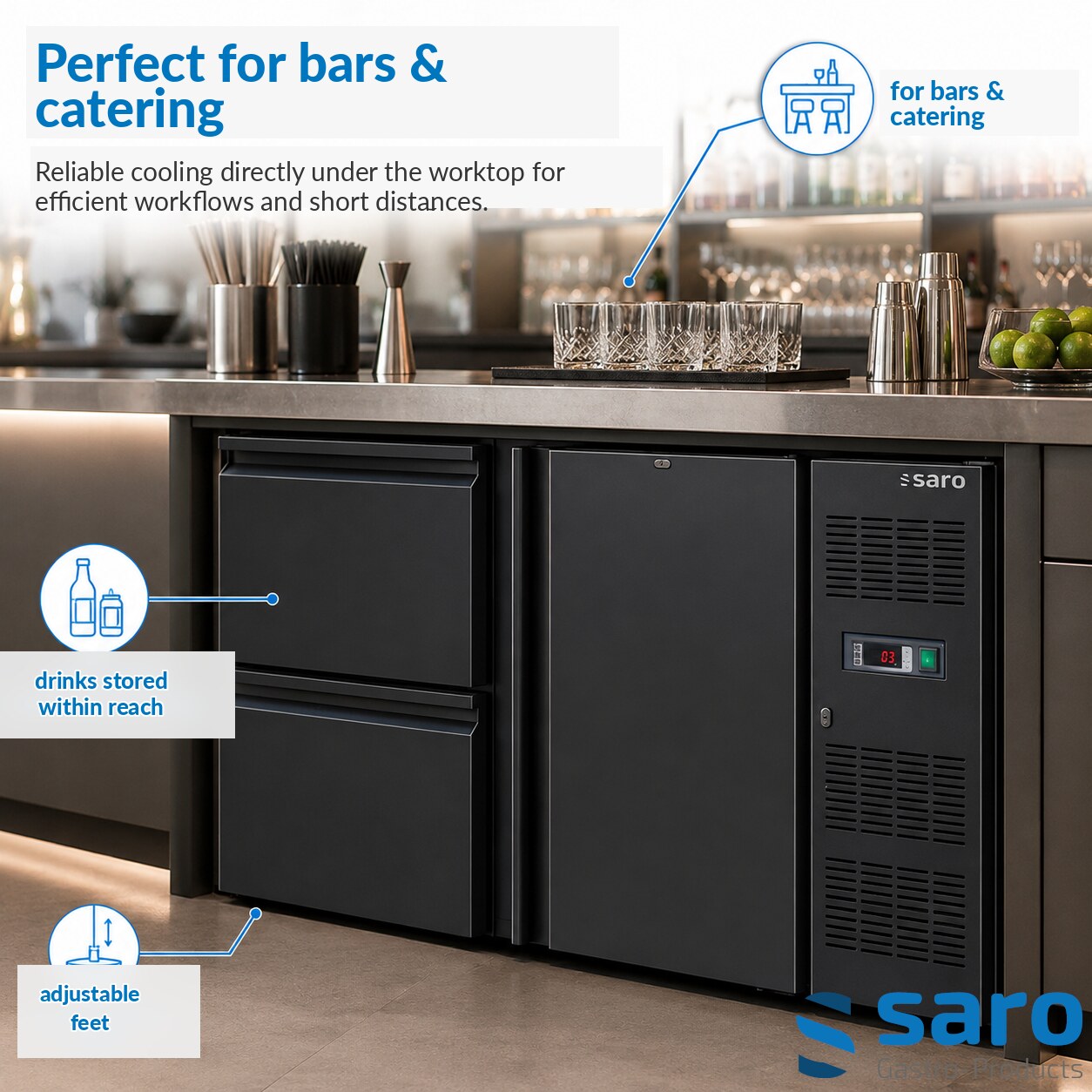 Saro BC 2100-2S bar cooler, feature 3