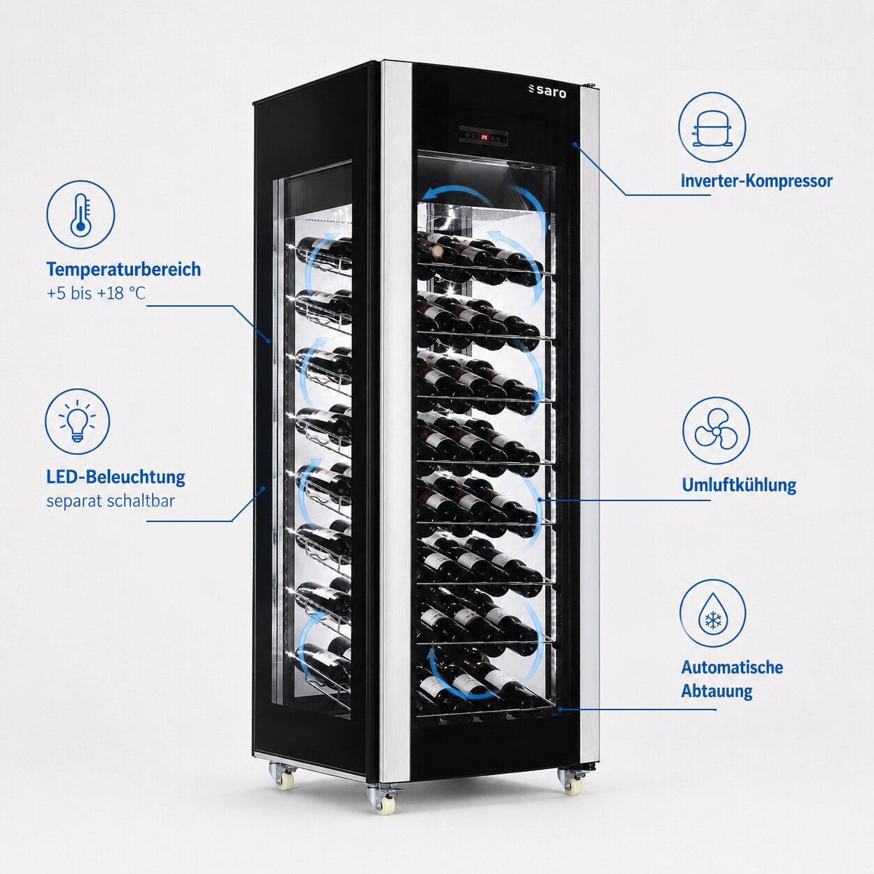 Saro WK 81 wine cooler, feature diagram