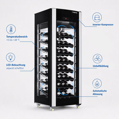 Saro WK 81 wine cooler, feature diagram