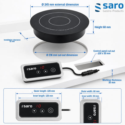 Saro EVA built-in induction plate, features