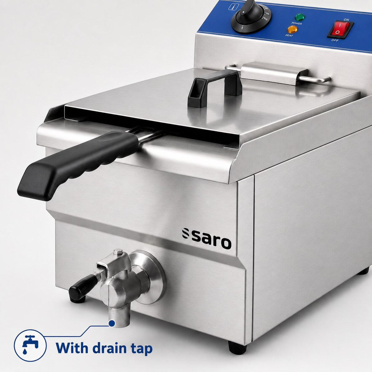 Saro FT 13 fryer, drain tap callout