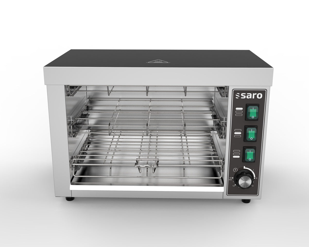 Saro ALIVA double bread toaster, close angled view