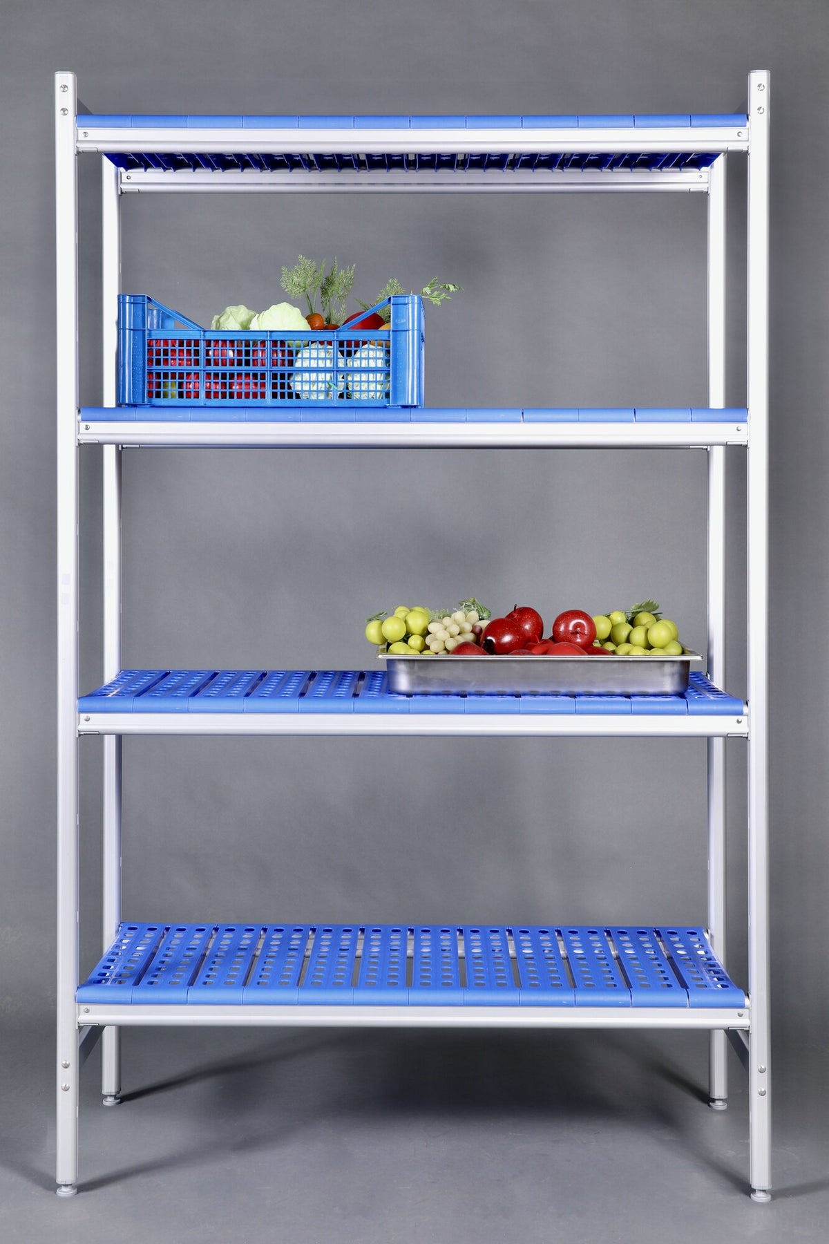 Saro aluminium shelving unit, features