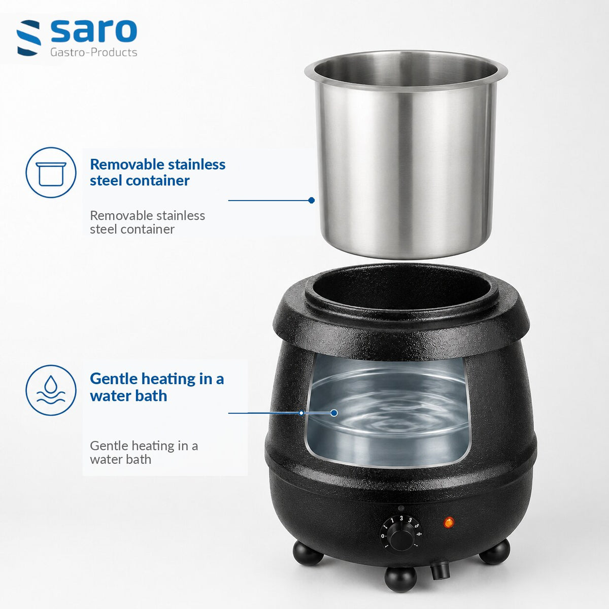 Saro SKZ-12 soup kettle, features