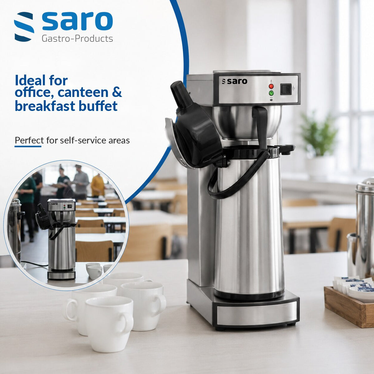 Saro SAROMICA THERMO 24, in a canteen self-service setting