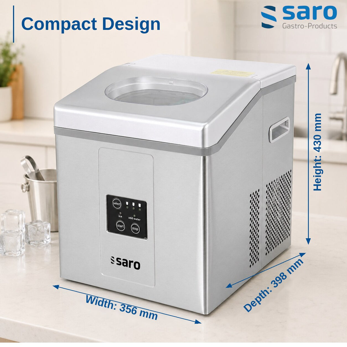 Saro EB 15 PRO, three cone sizes