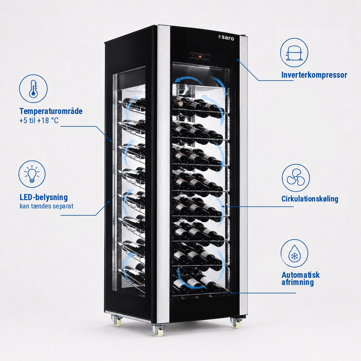 Saro WK 81 wine cooler, feature diagram