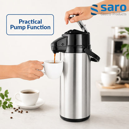 Saro insulated pump jug, pump function in use