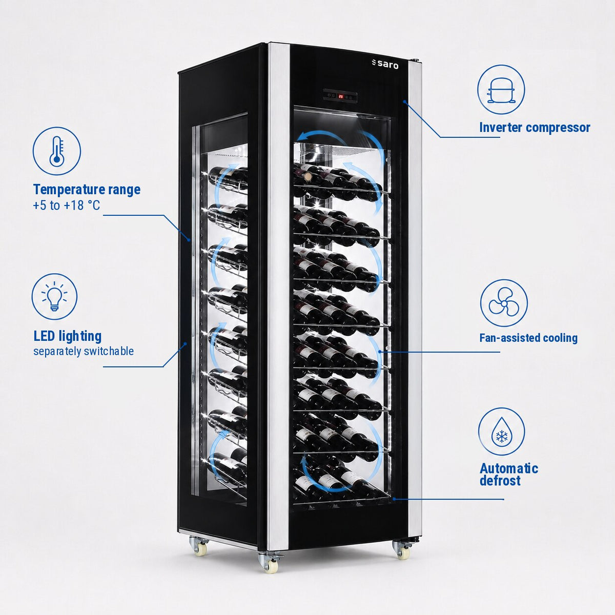 Saro WK 81 wine cooler, feature diagram