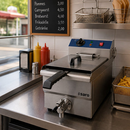 Saro FT 13 fryer, lifestyle photo in a snack bar