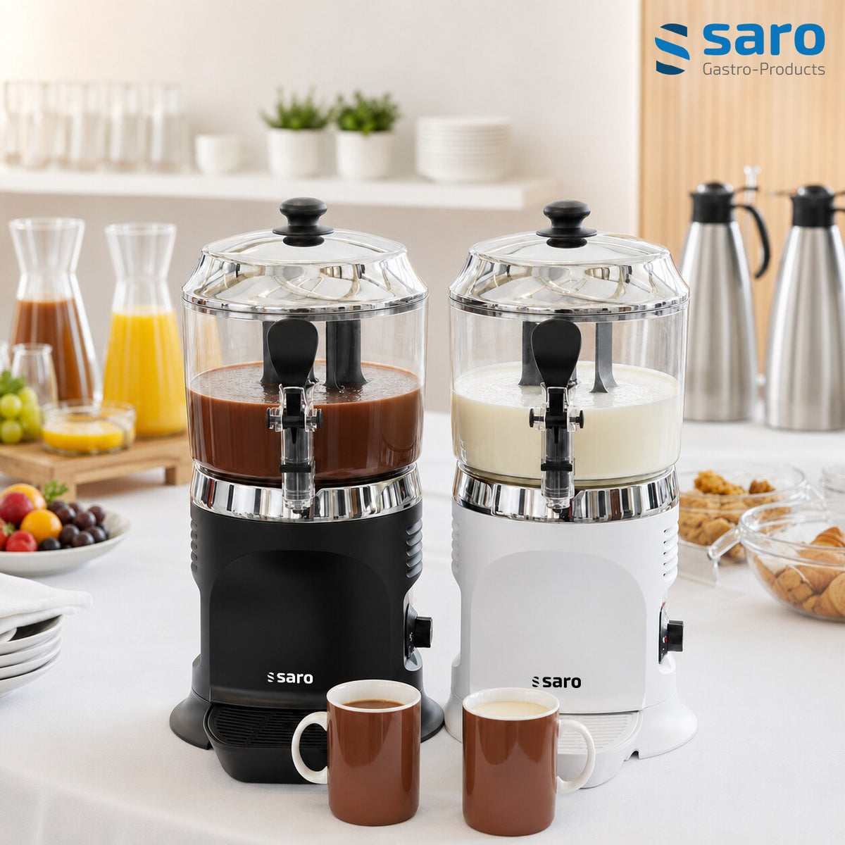 Saro NINA Black hot chocolate dispenser, features